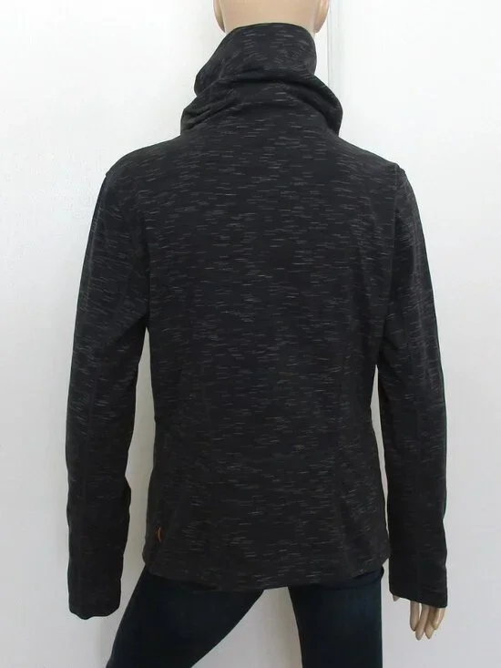 LUCY Athletic Jacket Size Large Black Full Zip with Snap Neck - Picture 5 of 8